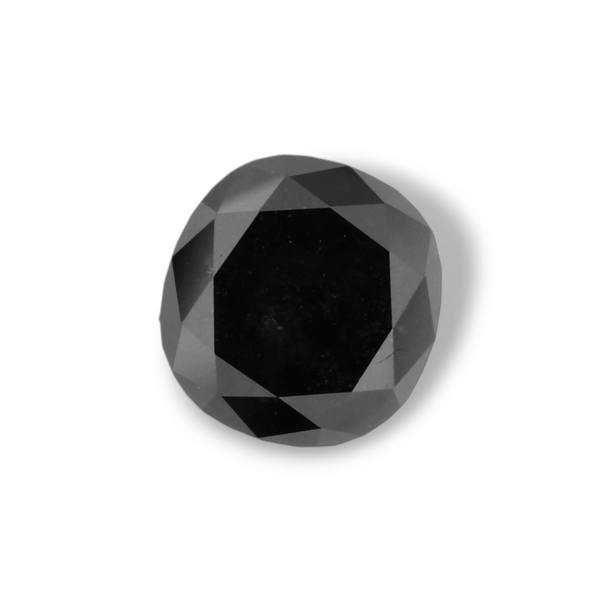 1.52 Carat Natural Black Cushion Diamond GIA