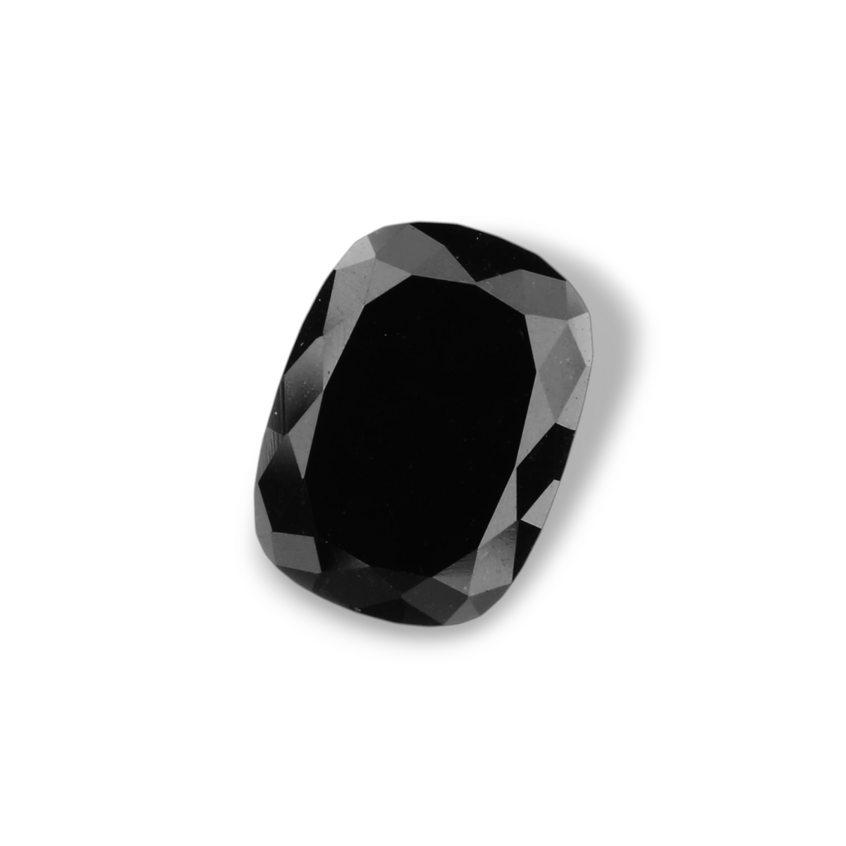 1.67 Carat Natural Black Cushion Diamond GIA