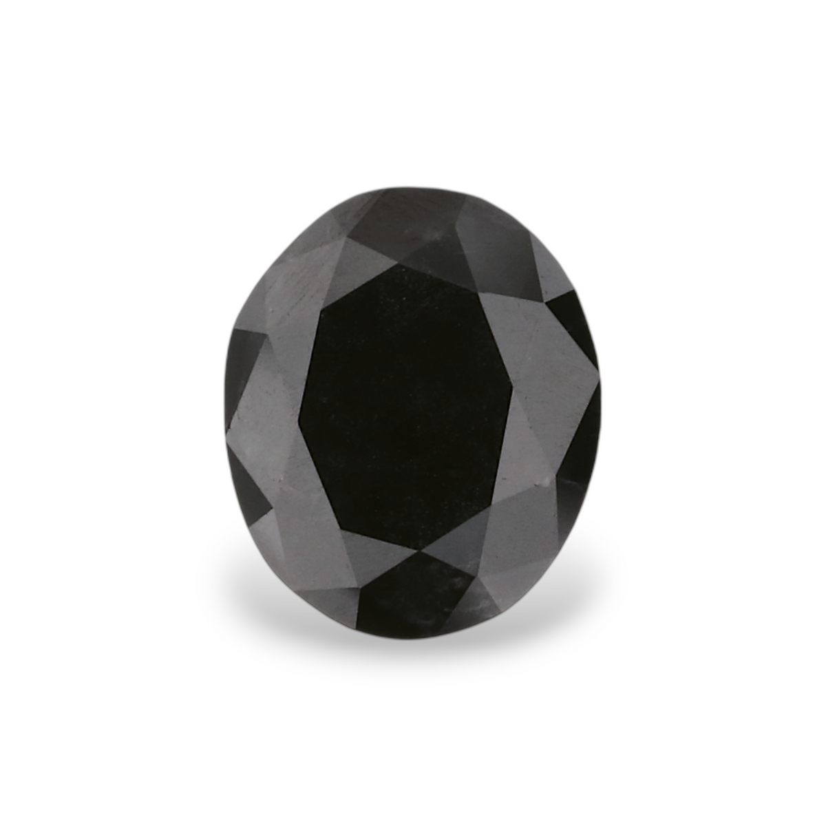 1.08 Carat Natural Black Oval Diamond GIA