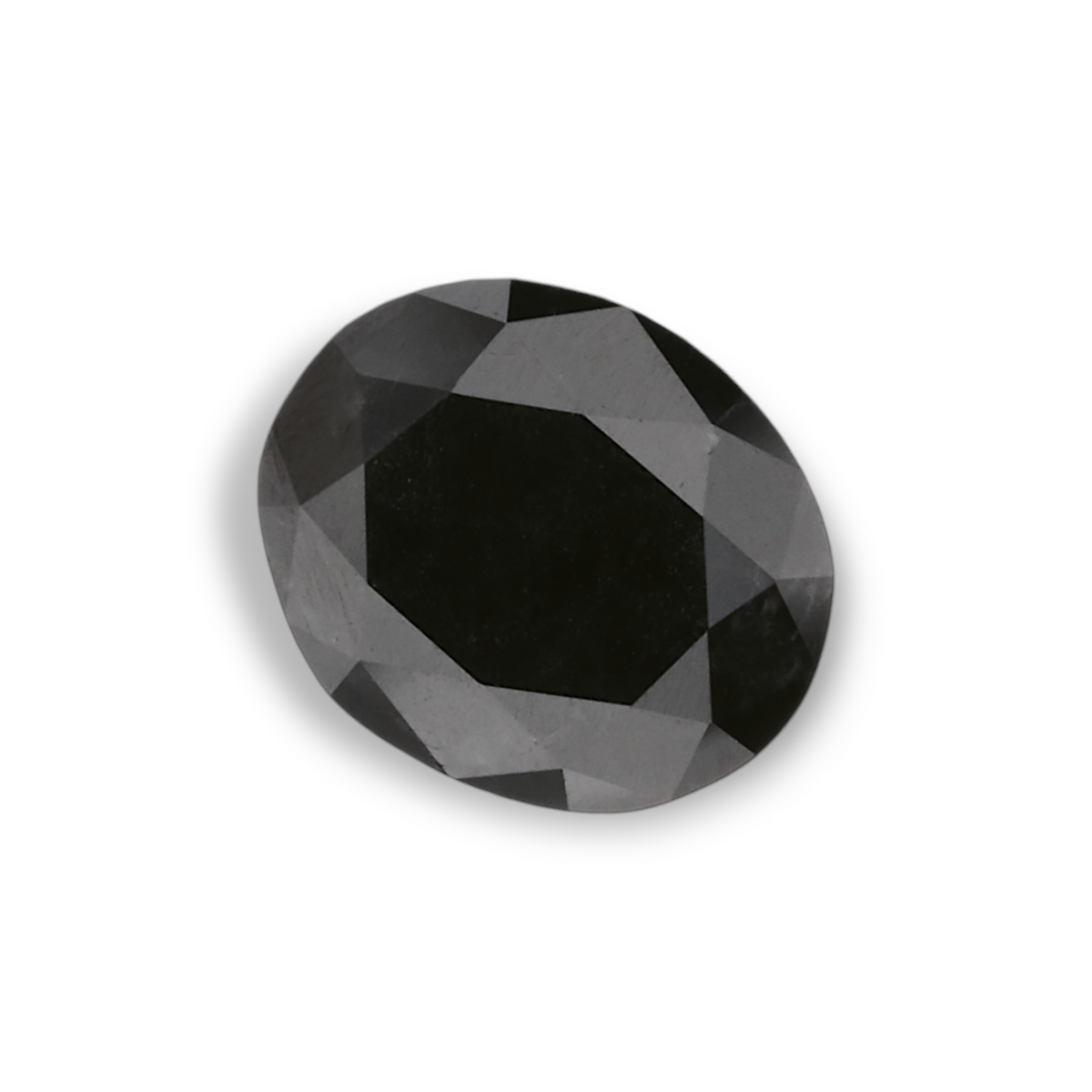 1.08 Carat Natural Black Oval Diamond GIA