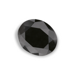 1.08 Carat Natural Black Oval Diamond GIA
