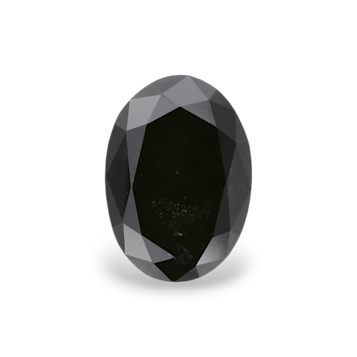 1.39 Carat Natural Black Oval Diamond GIA