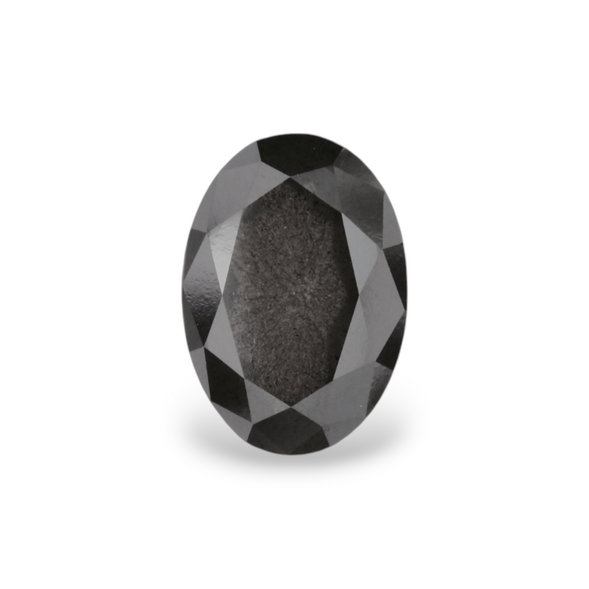1.38 Carat Natural Black Oval Diamond GIA