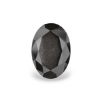 1.38 Carat Natural Black Oval Diamond GIA