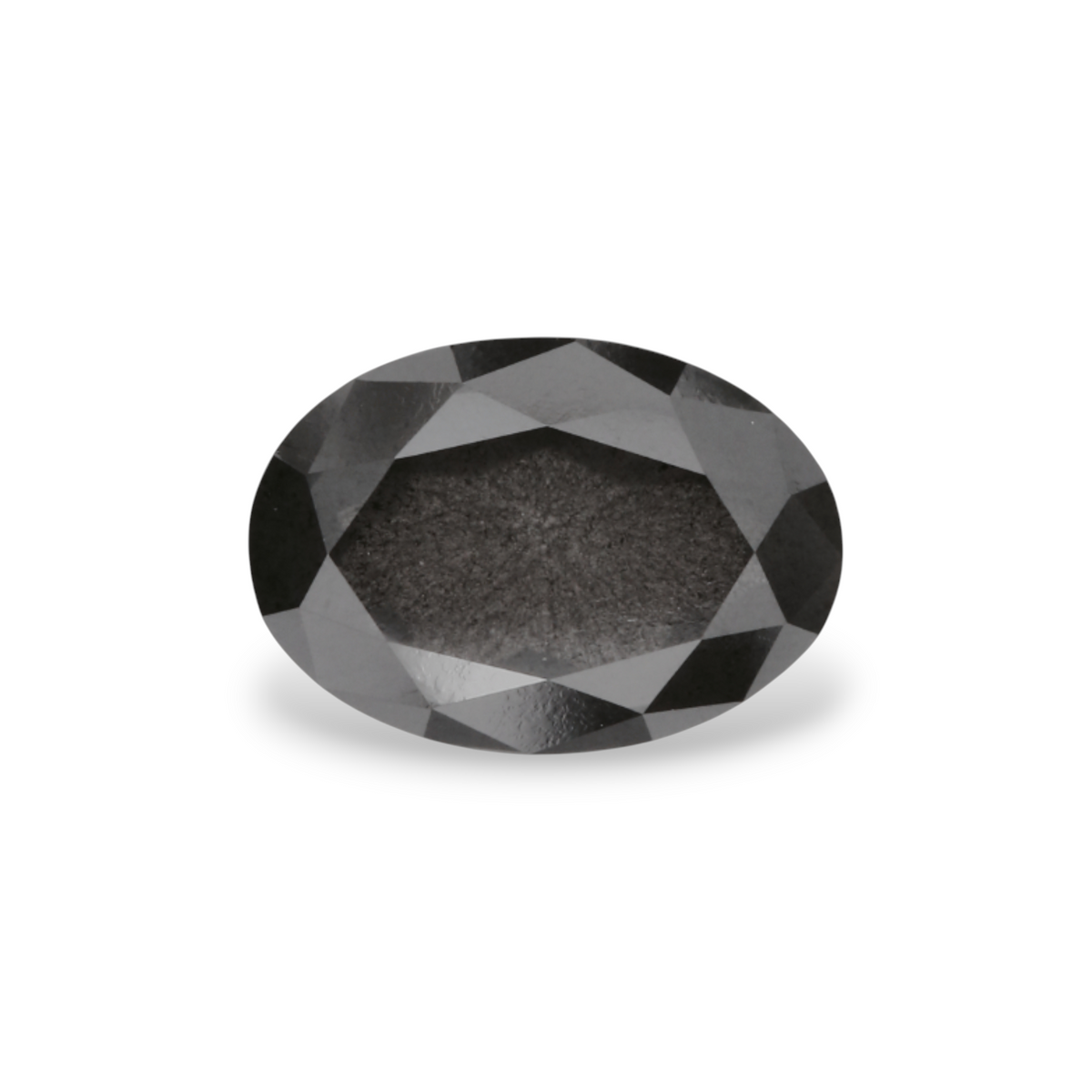 1.38 Carat Natural Black Oval Diamond GIA