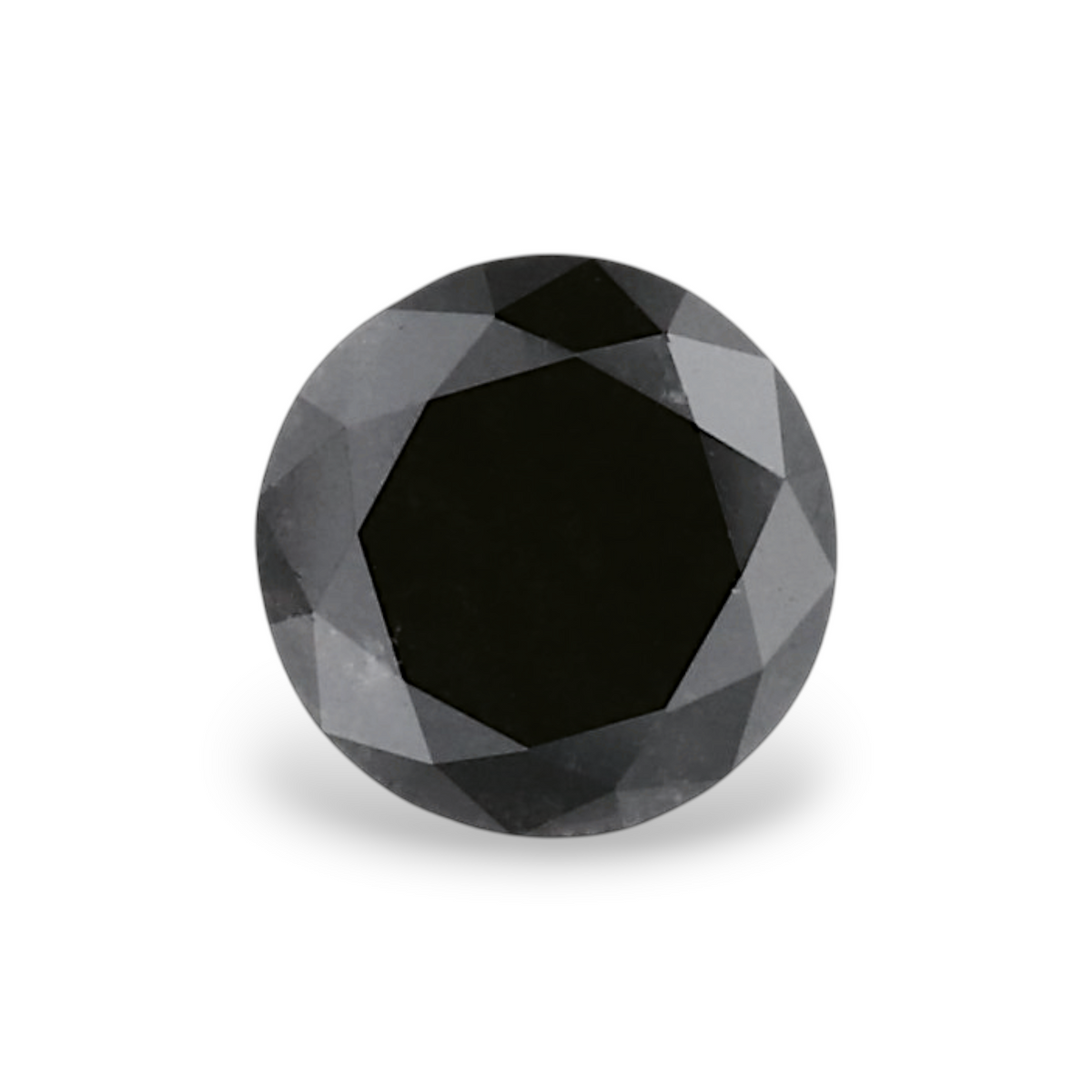 0.63 Carat Natural Black Round Diamond GIA