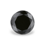 0.63 Carat Natural Black Round Diamond GIA