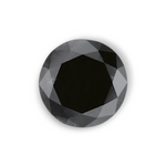 0.63 Carat Natural Black Round Diamond GIA