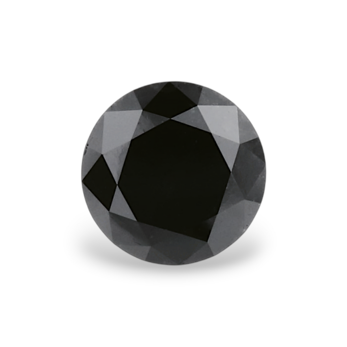 0.86 Carat Natural Black Round Diamond GIA