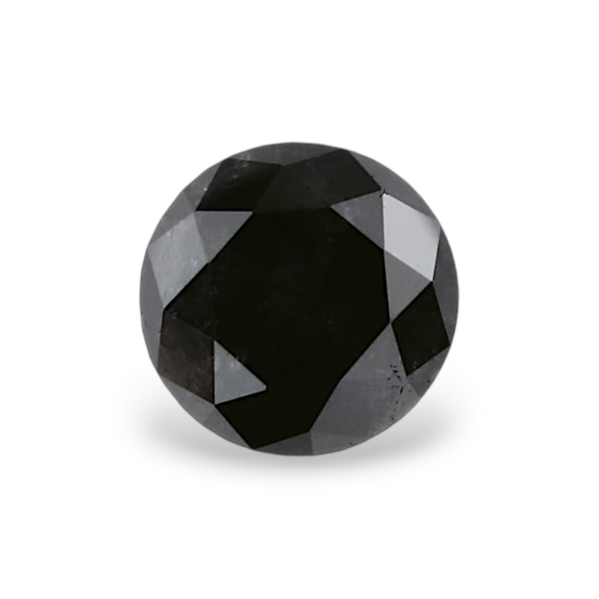 0.81 Carat Natural Black Round Diamond GIA