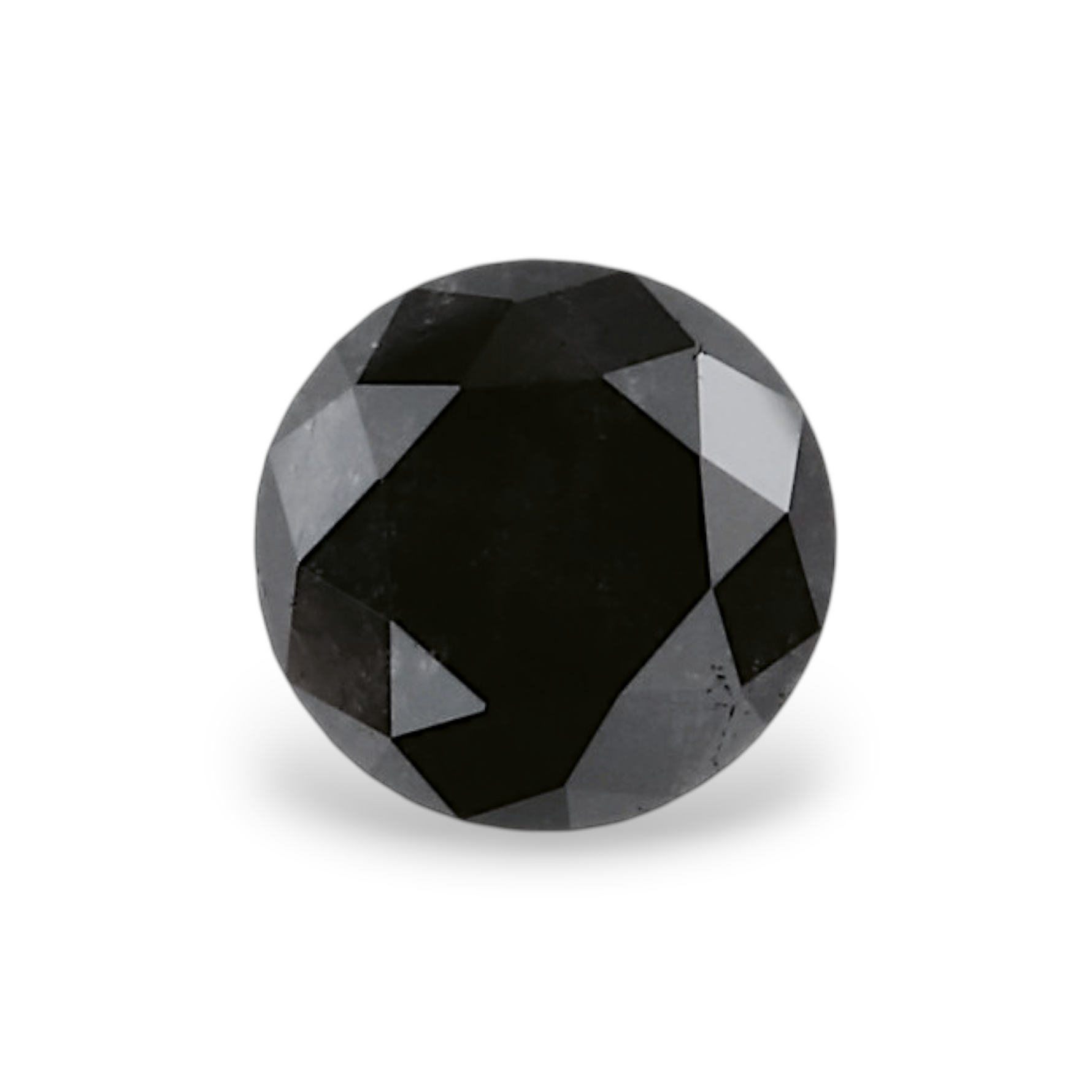 0.81 Carat Natural Black Round Diamond GIA