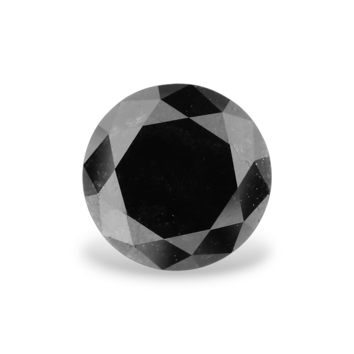 1.25 Carat Natural Black Round Diamond GIA