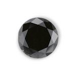 0.44 Carat Natural Black Round Diamond GIA