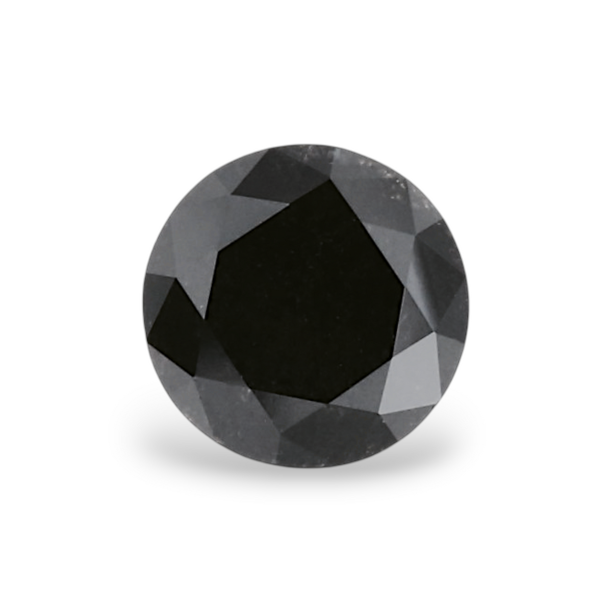 0.73 Carat Natural Black Round Diamond GIA