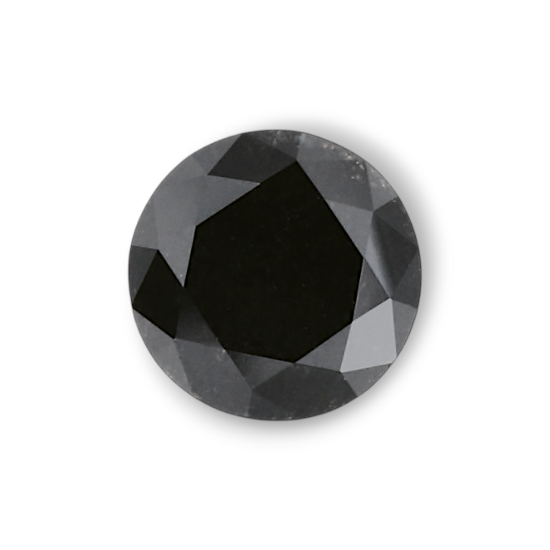 0.73 Carat Natural Black Round Diamond GIA