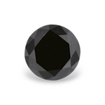 0.48 Carat Natural Black Round Diamond GIA