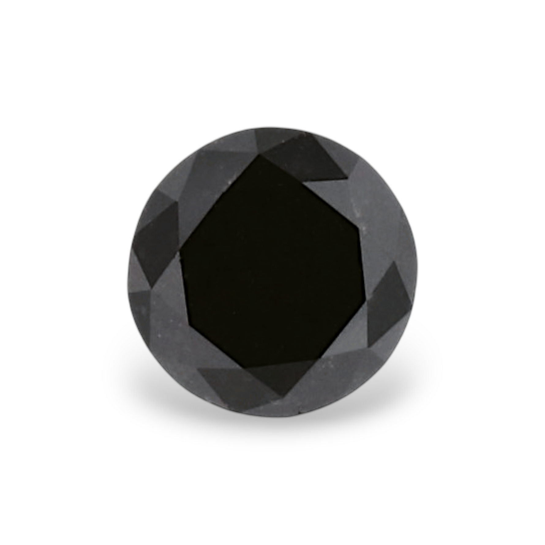 0.48 Carat Natural Black Round Diamond GIA