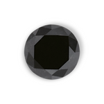 0.48 Carat Natural Black Round Diamond GIA