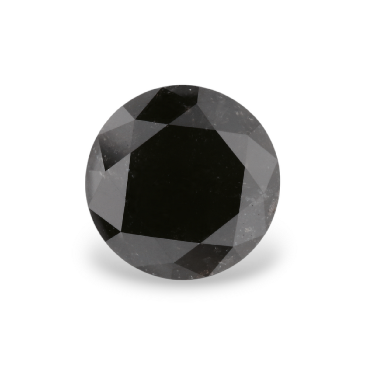 2.44 Carat Natural Black Round Diamond GIA