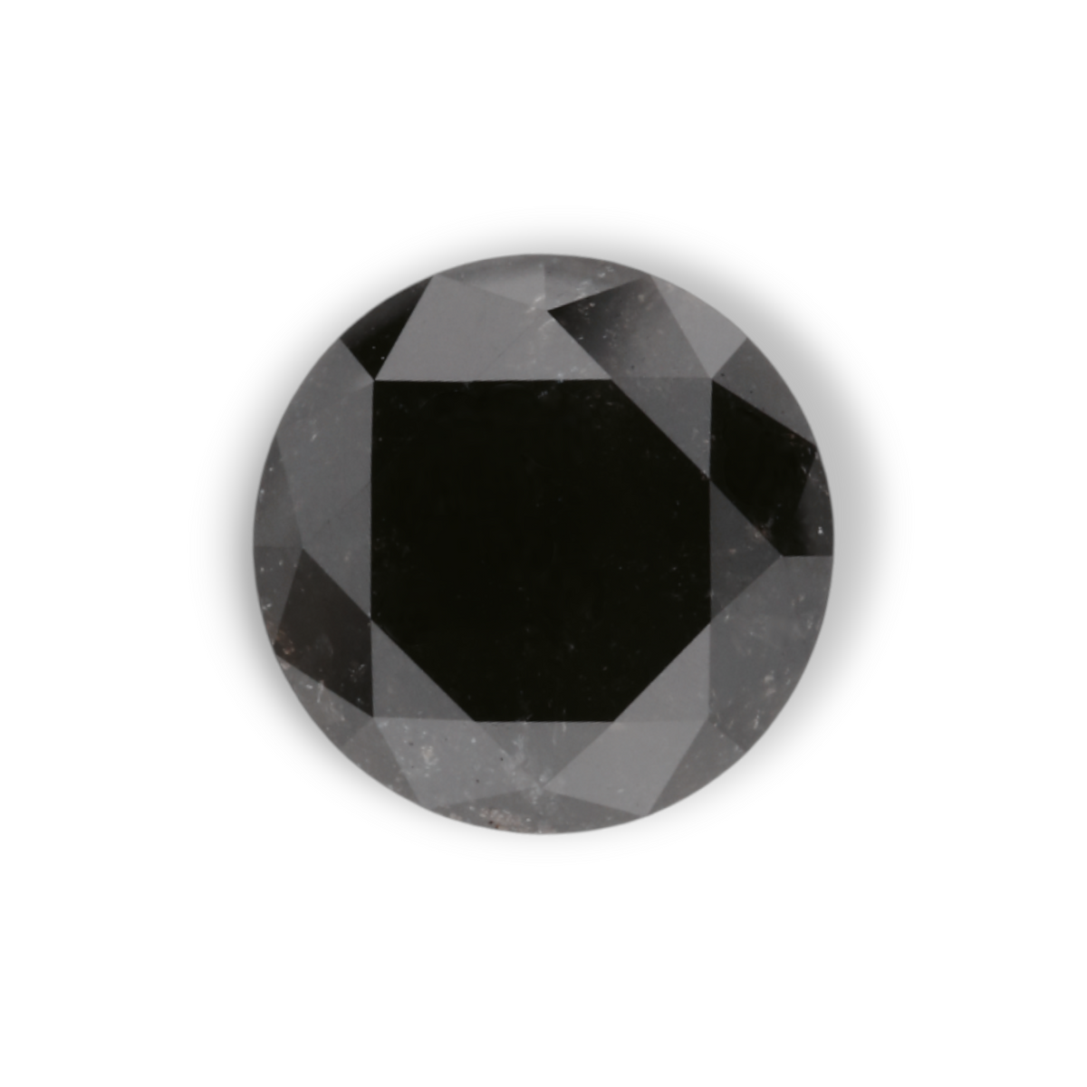 2.44 Carat Natural Black Round Diamond GIA