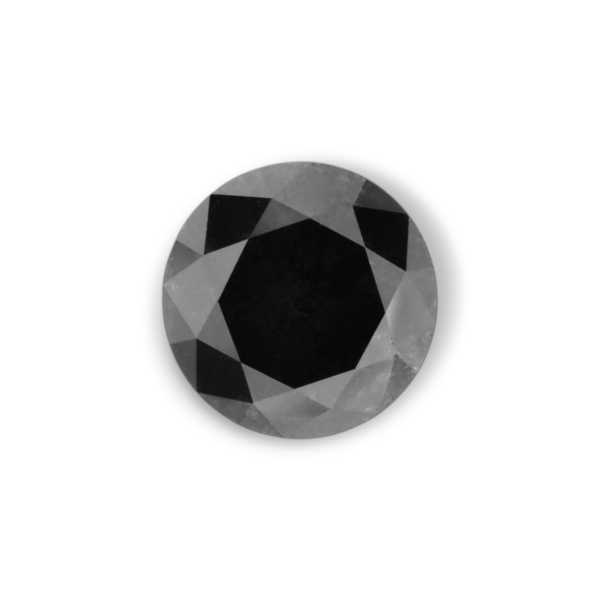1.15 Carat Natural Black Round Diamond GIA