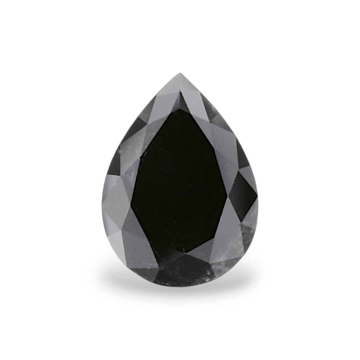 1.18 Carat Natural Black Pear Diamond GIA