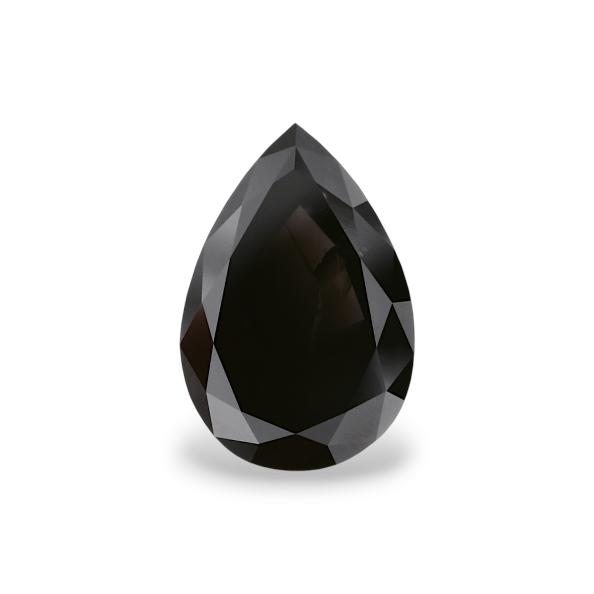 2.8 Carat Natural Black Pear Diamond GIA