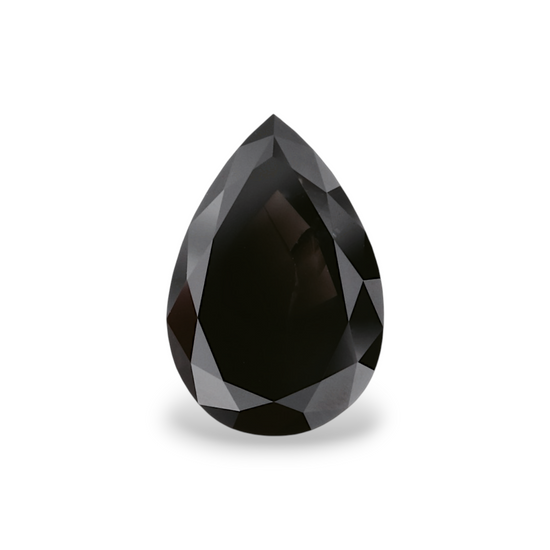 2.8 Carat Natural Black Pear Diamond GIA