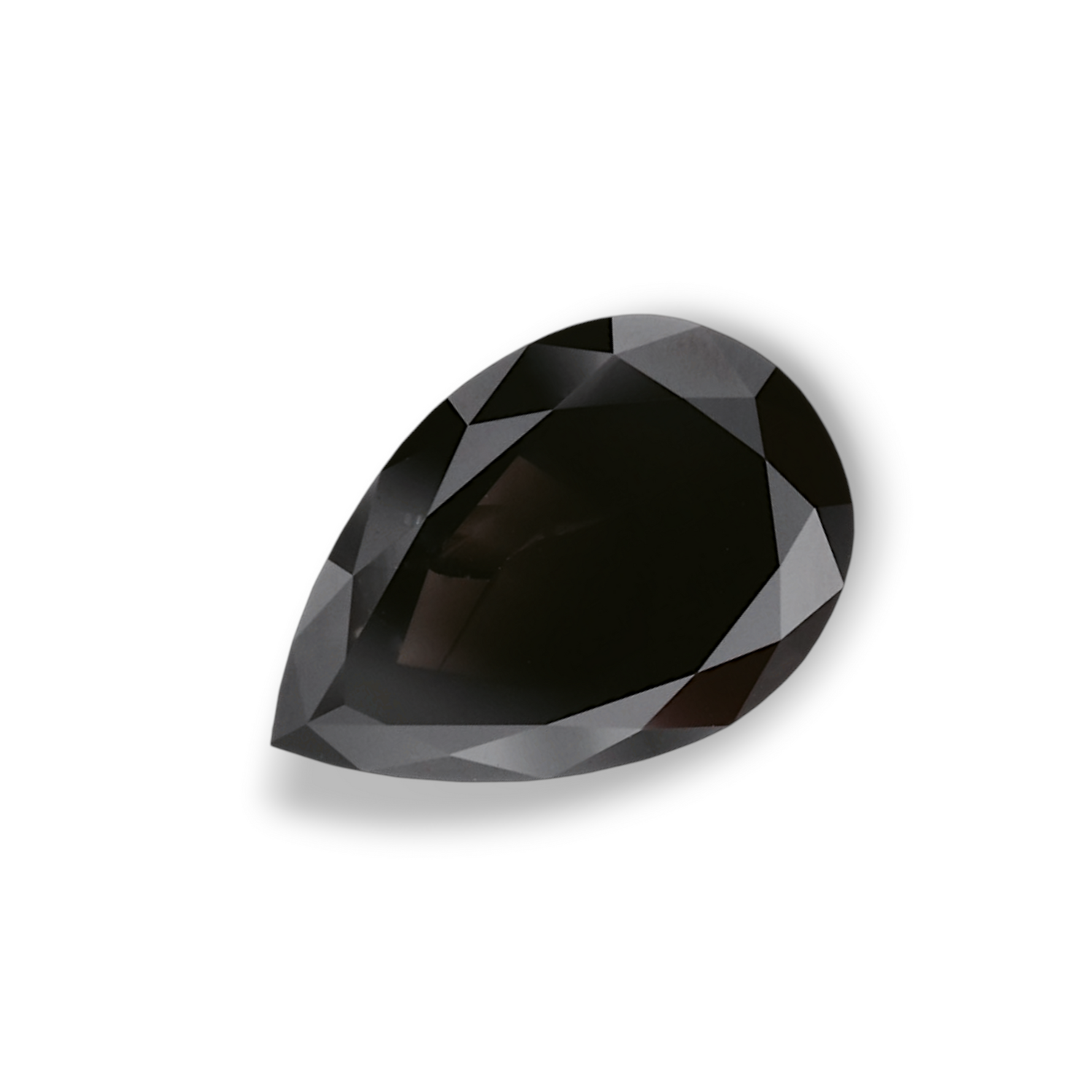 2.8 Carat Natural Black Pear Diamond GIA