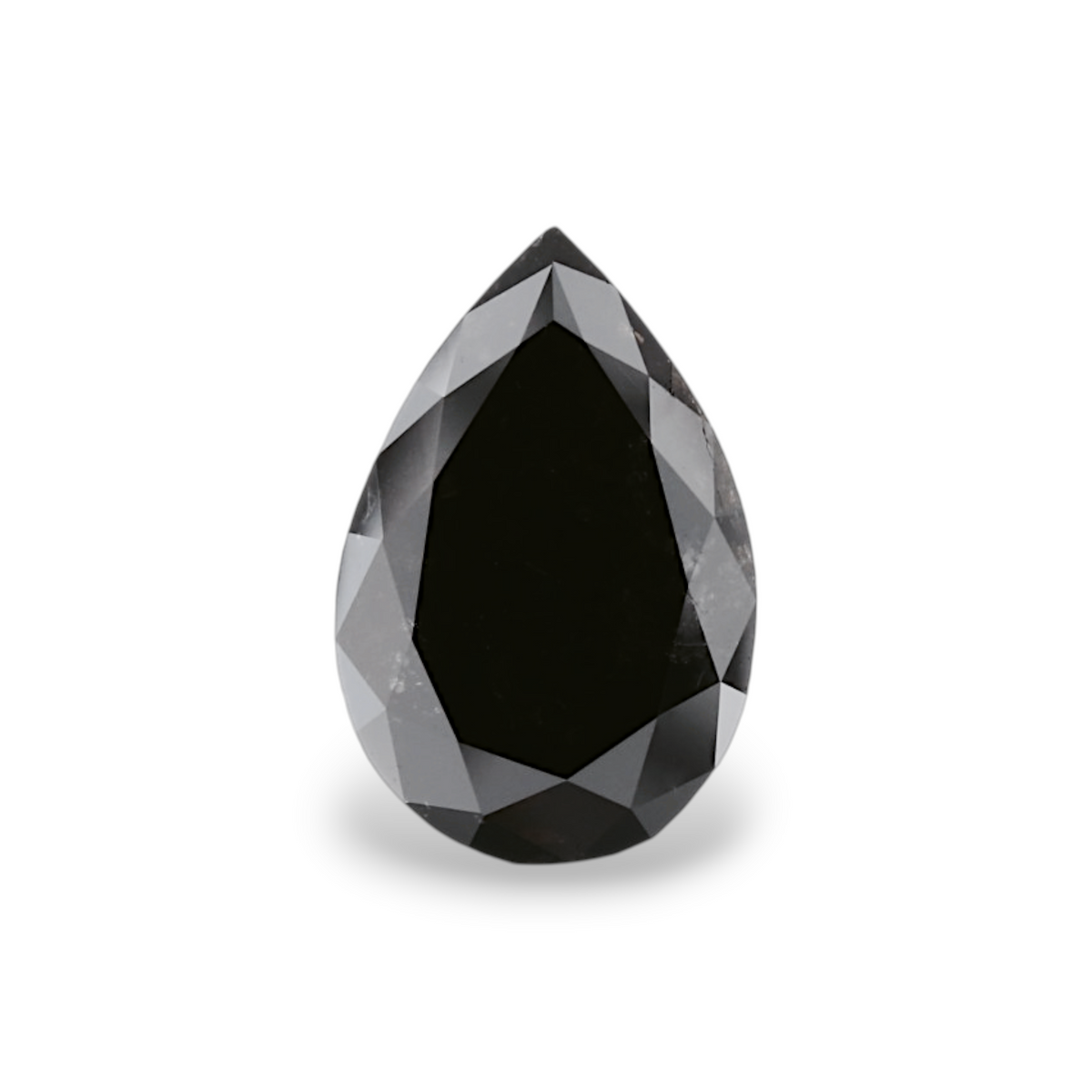 3.37 Carat Natural Black Pear Diamond GIA