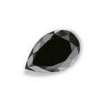 3.37 Carat Natural Black Pear Diamond GIA