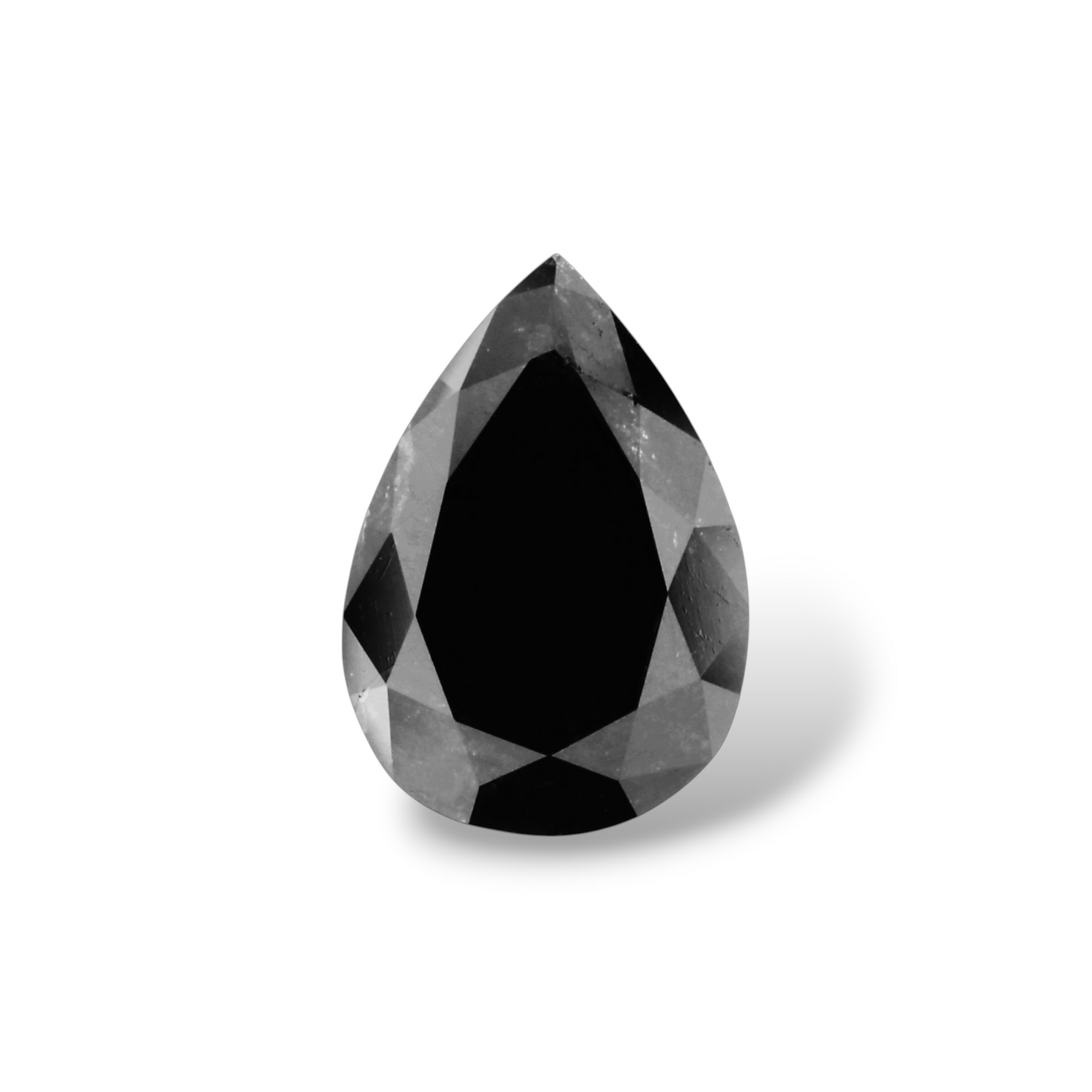 1.24 Carat Natural Black Pear Diamond GIA