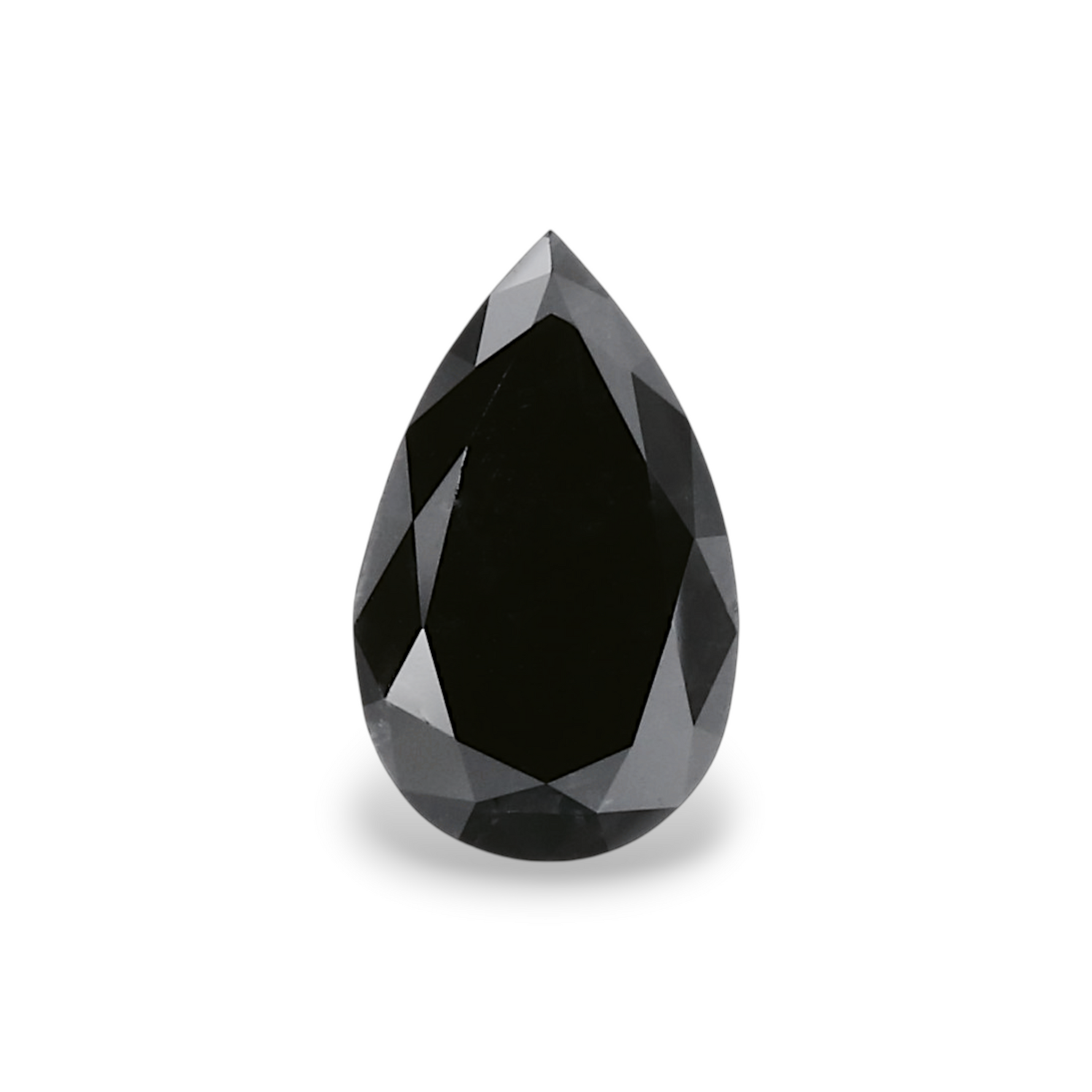 0.9 Carat Natural Black Pear Diamond GIA