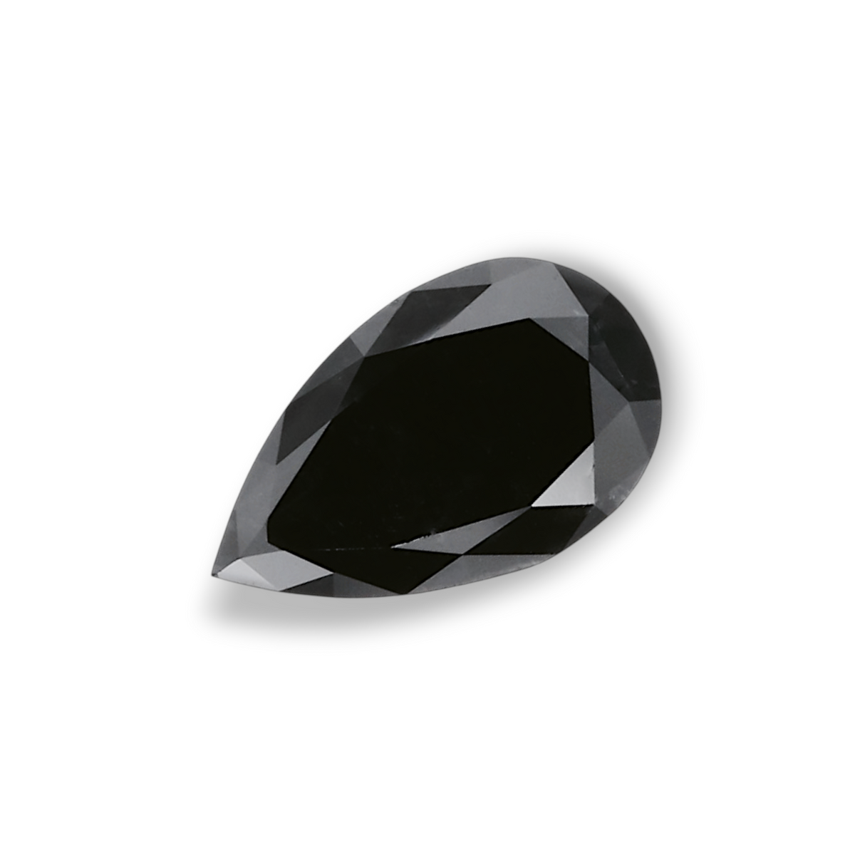 0.9 Carat Natural Black Pear Diamond GIA