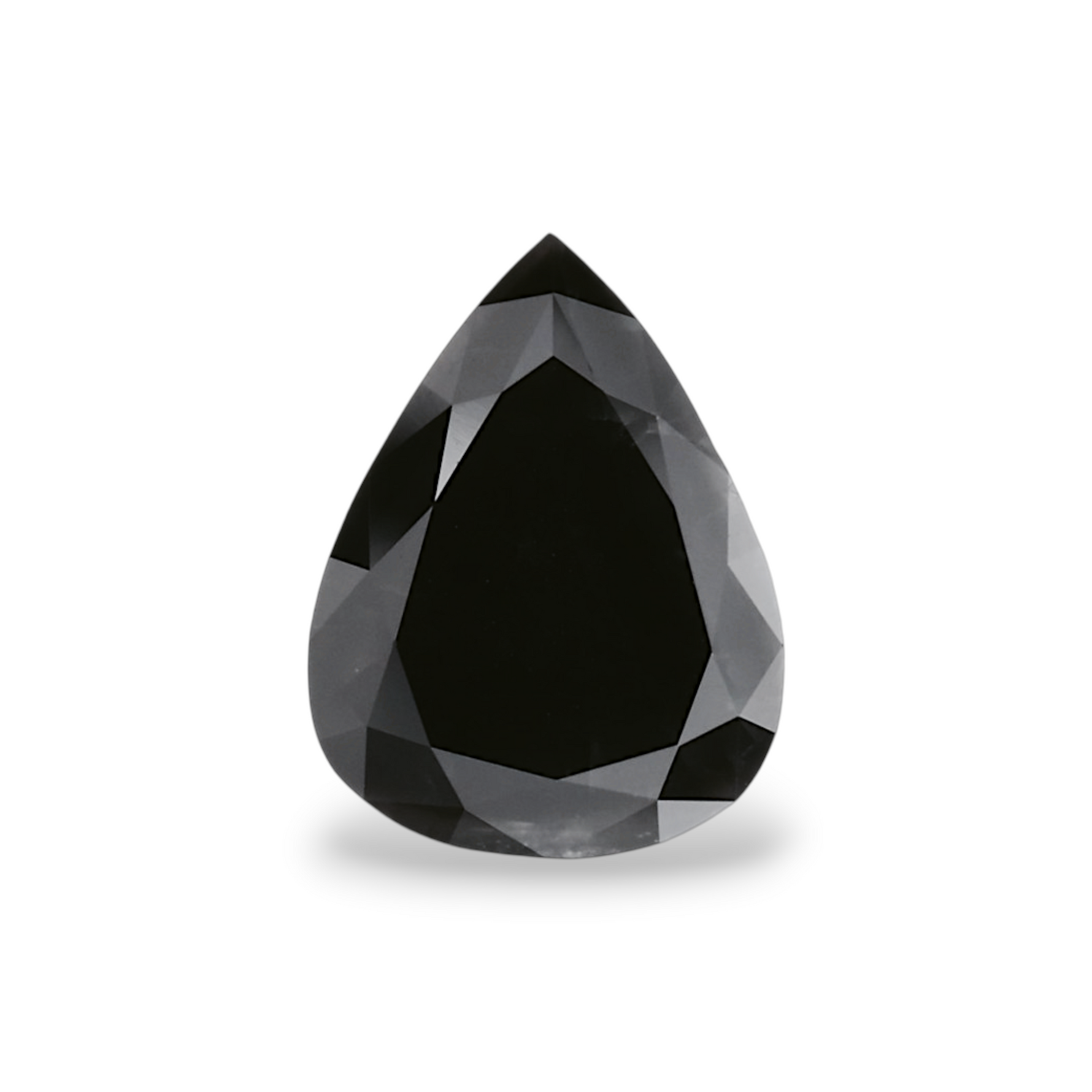 1.48 Carat Natural Black Pear Diamond GIA