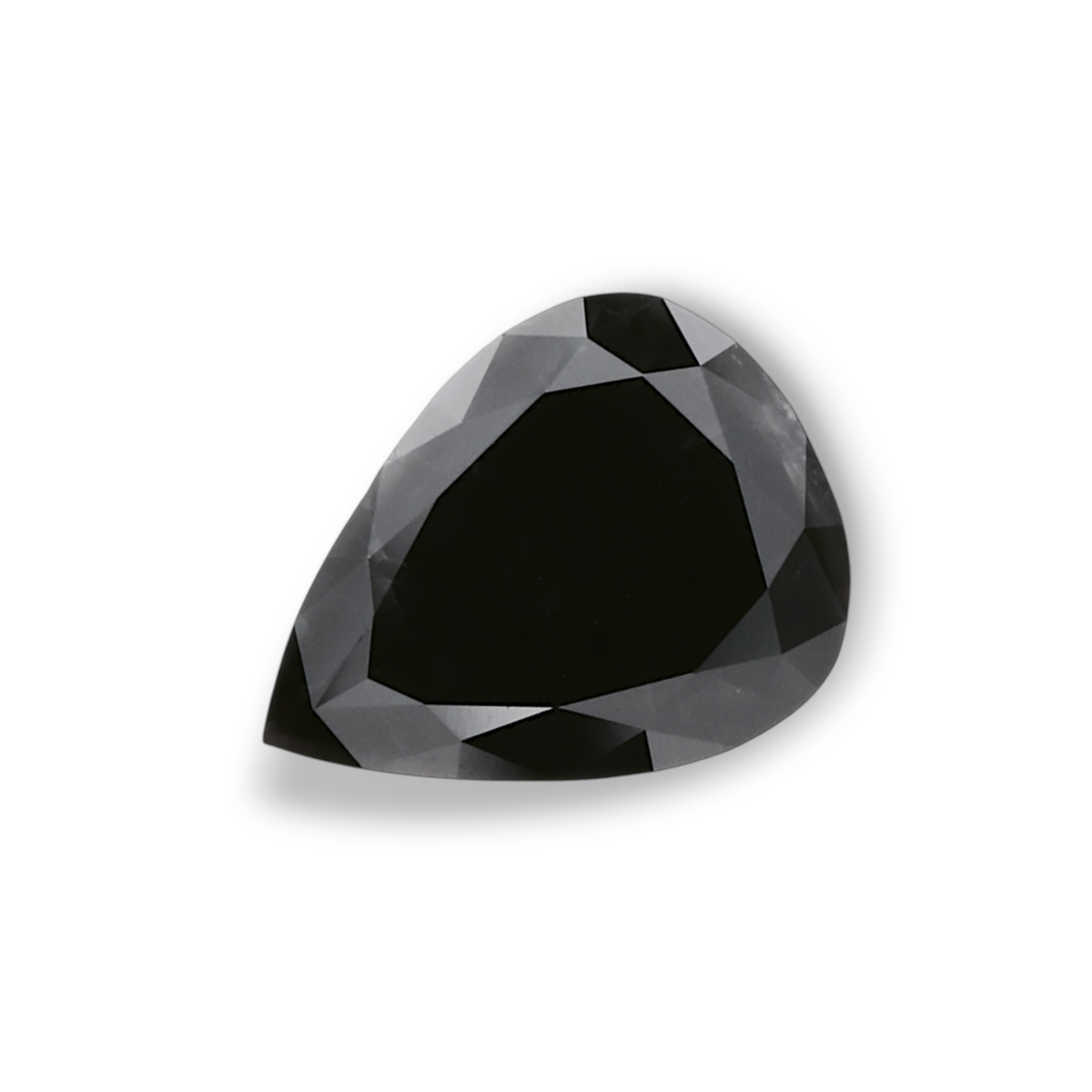 1.48 Carat Natural Black Pear Diamond GIA