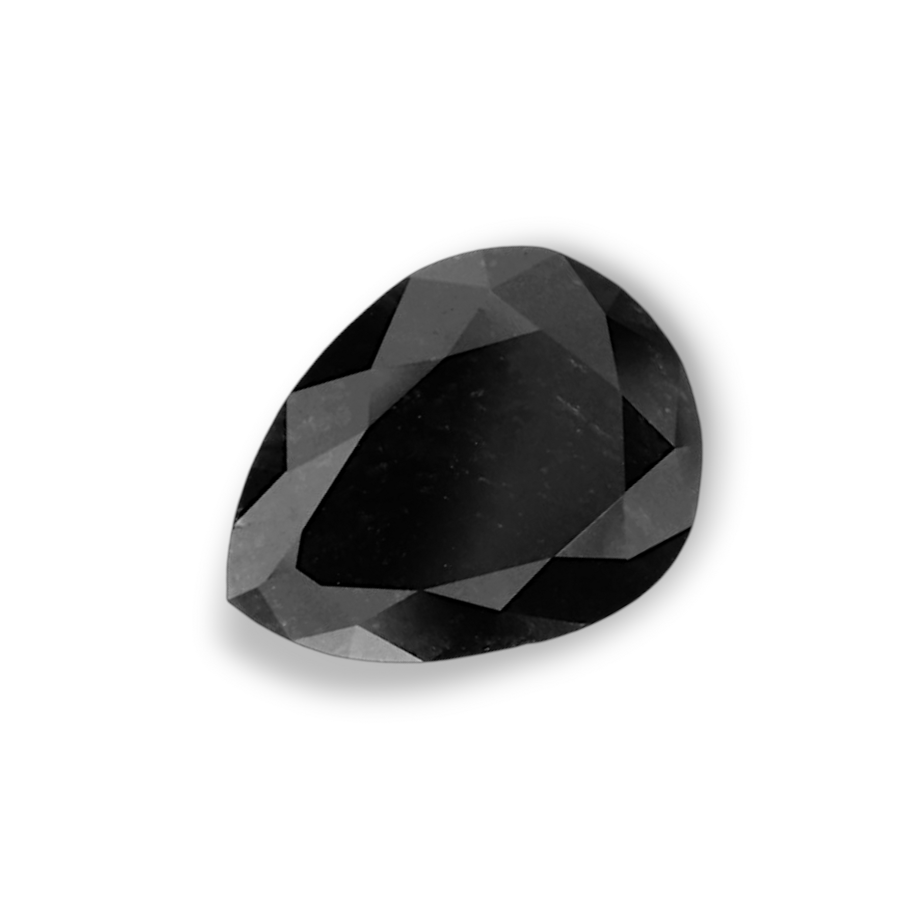 1.23 Carat Natural Black Pear Diamond GIA