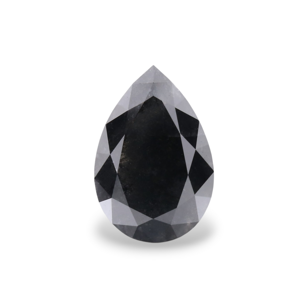 2.07 Carat Natural Black Pear Diamond GIA
