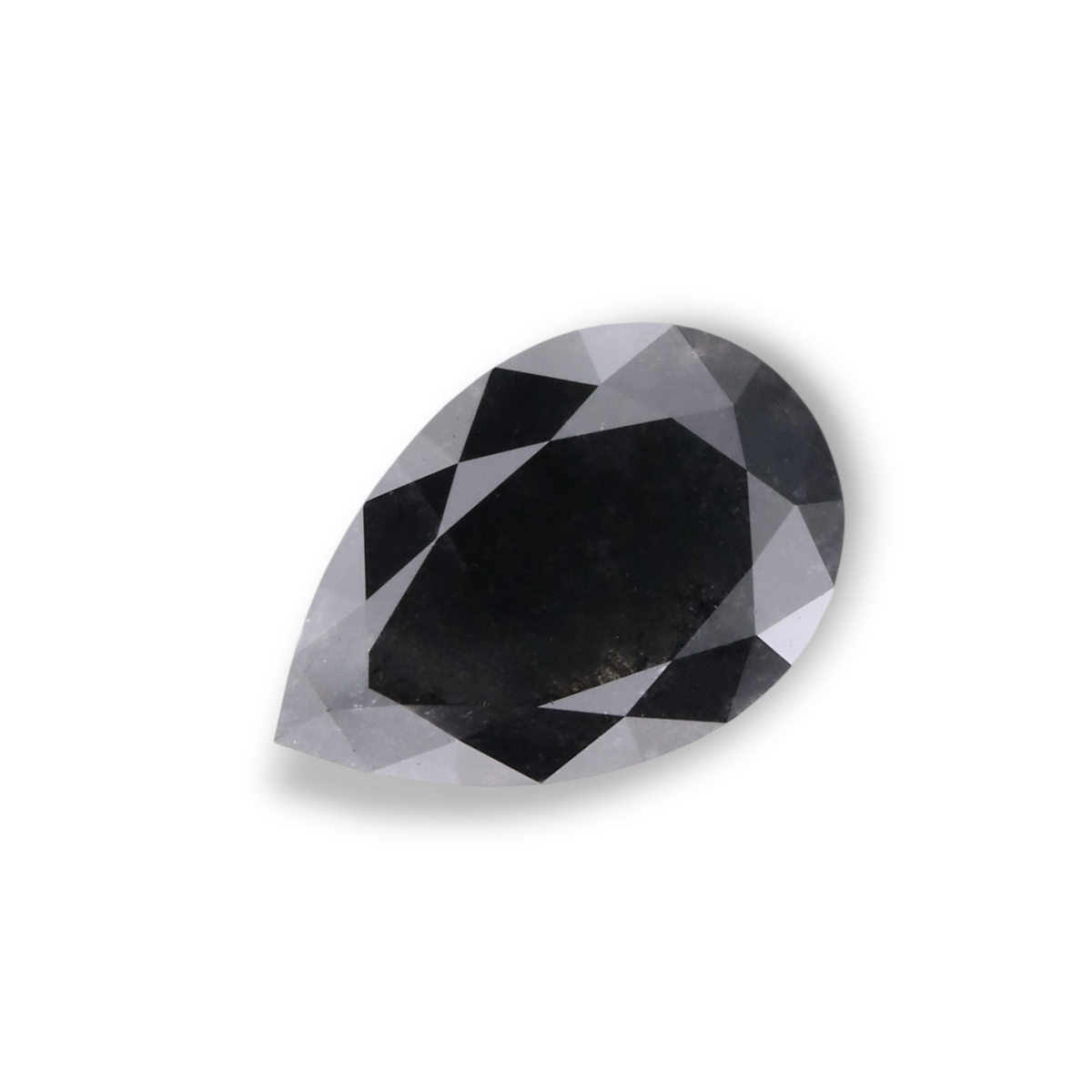 2.07 Carat Natural Black Pear Diamond GIA