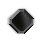 0.86 Carat Natural Black Sq emerald Diamond GIA