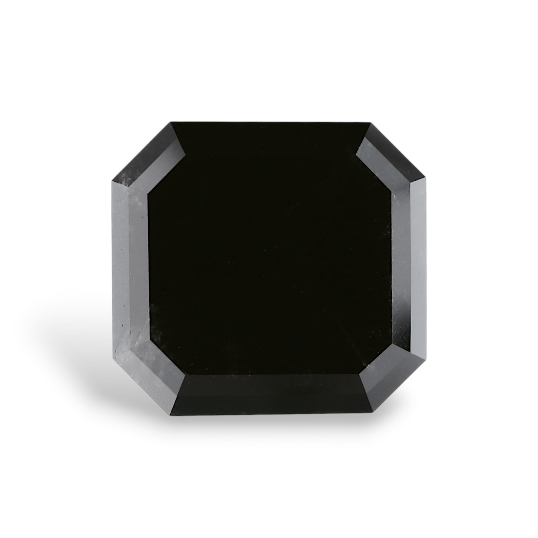 6.4 Carat Natural Black Emerald Diamond GIA