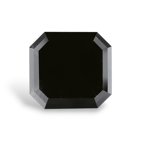 6.4 Carat Natural Black Emerald Diamond GIA
