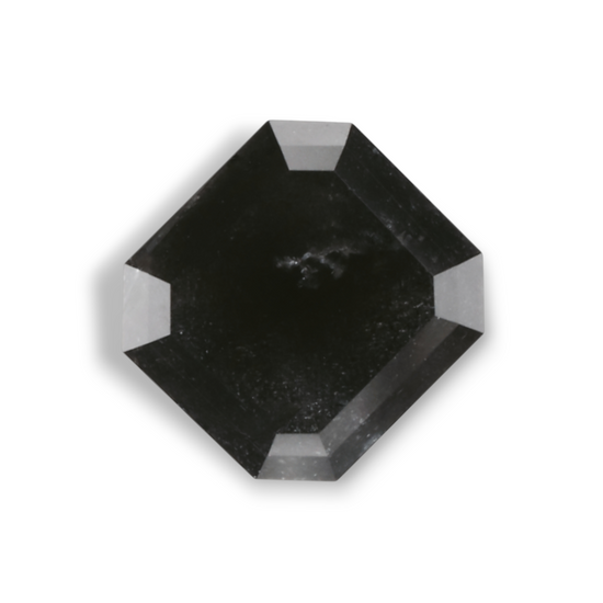 1.29 Carat Natural Black Emerald Diamond GIA