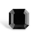 3.55 Carat Natural Black Sq emerald Diamond GIA
