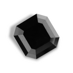 3.55 Carat Natural Black Sq emerald Diamond GIA