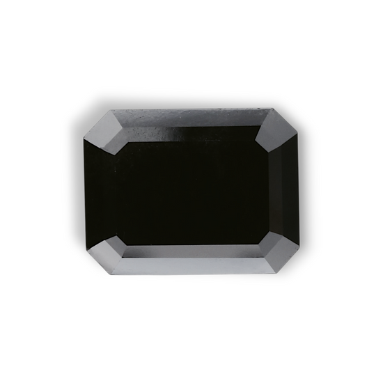 5.64 Carat Natural Black Emerald Diamond GIA