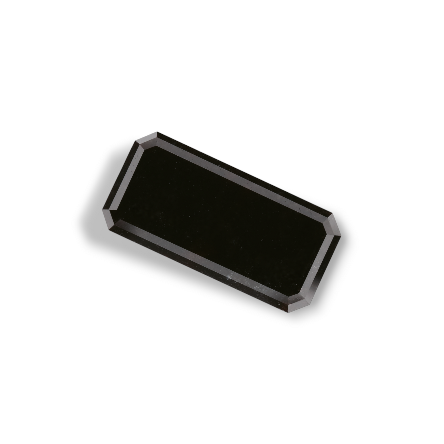 3.51 Carat Natural Black Emerald Diamond GIA
