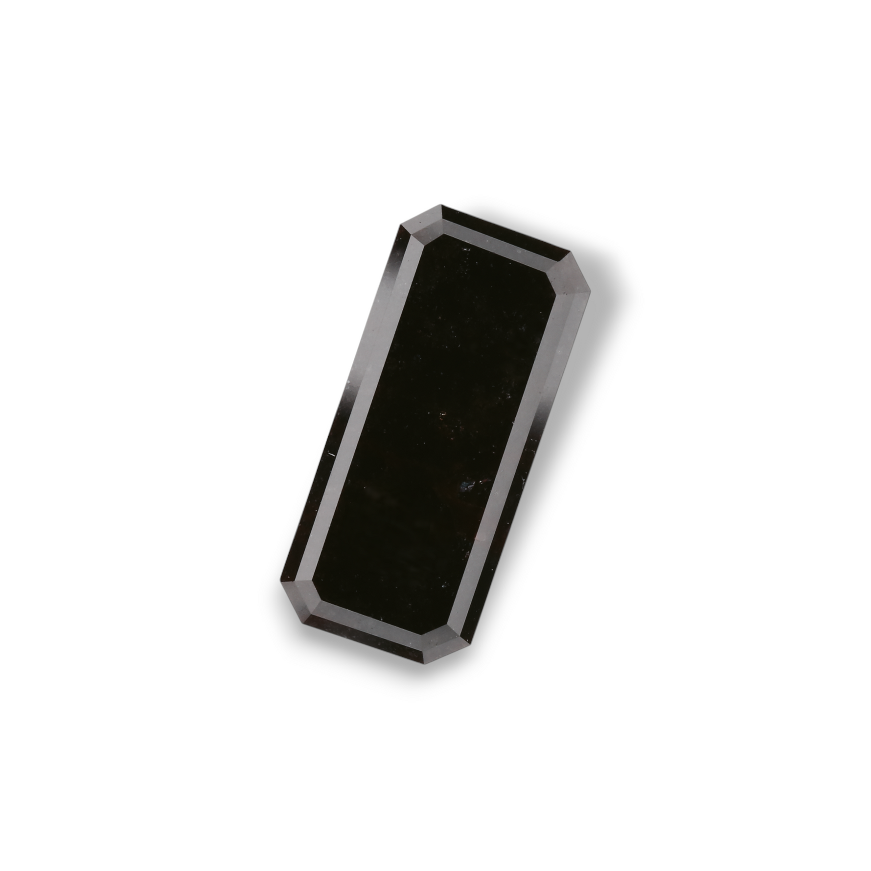 3.53 Carat Natural Black Emerald Diamond GIA