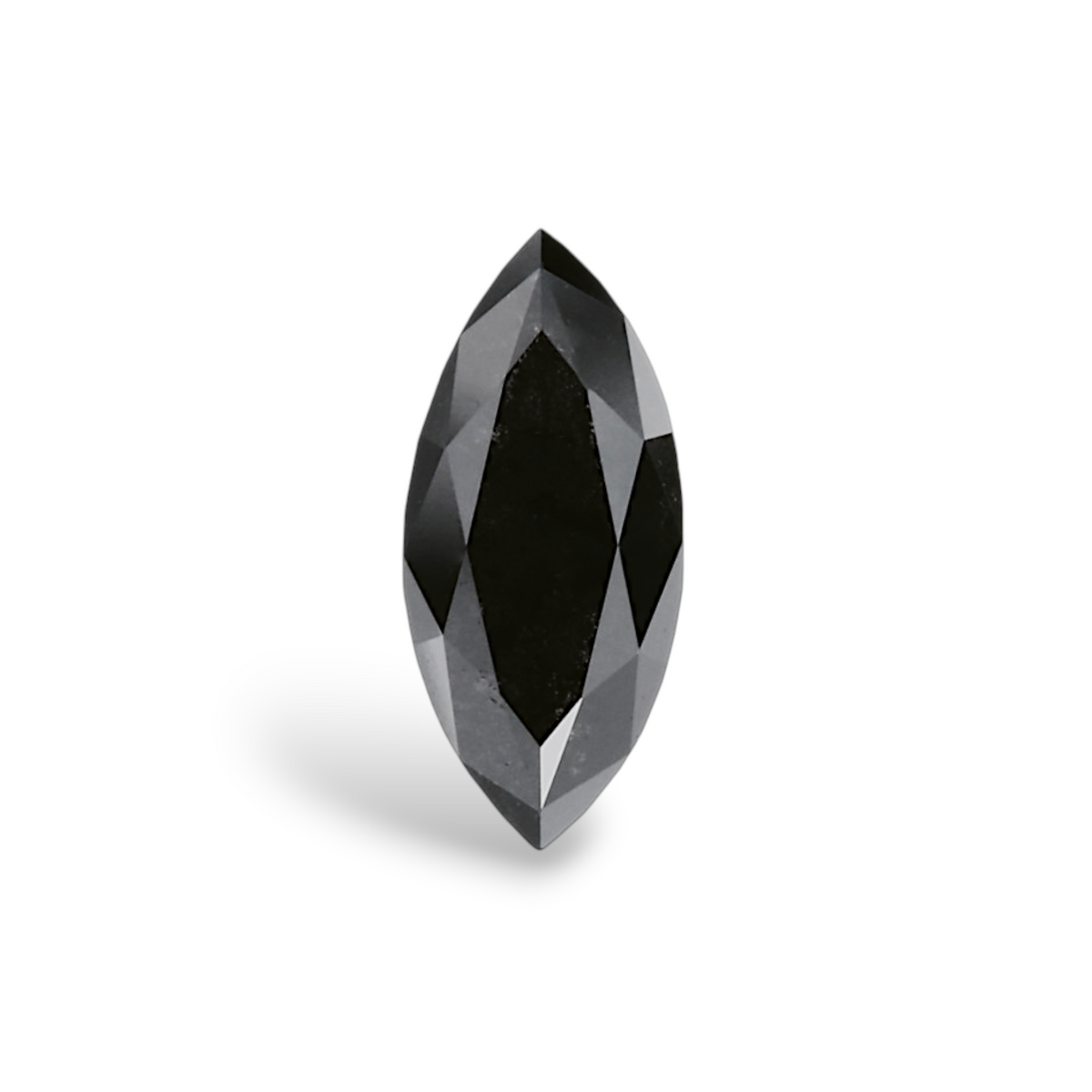 0.65 Carat Natural Black Marquise Diamond GIA