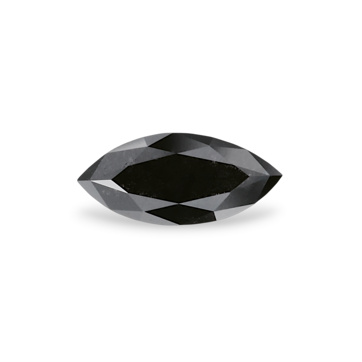 0.65 Carat Natural Black Marquise Diamond GIA